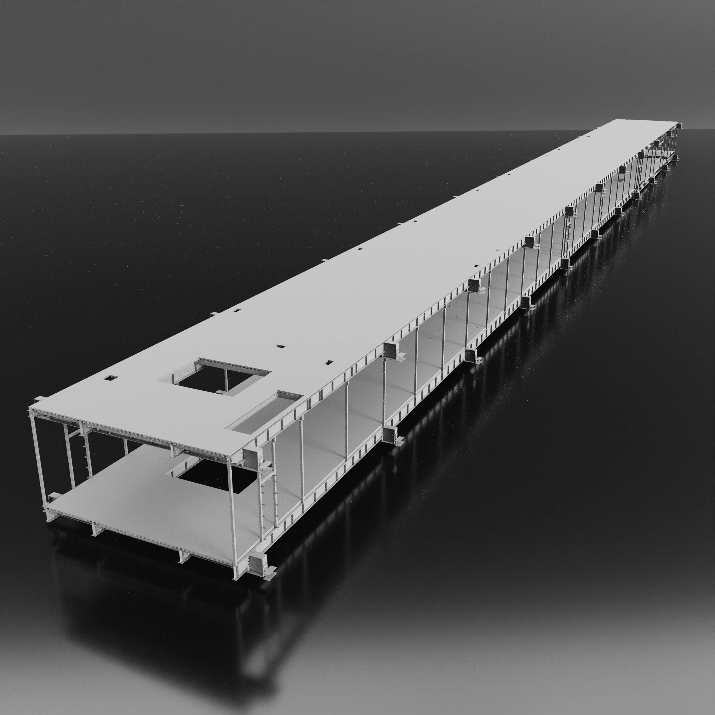 Industrial Metal Ramp 3D Model .c4d .max .obj .3ds .fbx .stl .blend