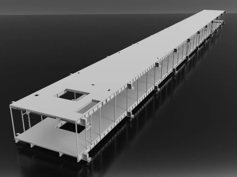 Industrielle Metallrampe 3D Modell