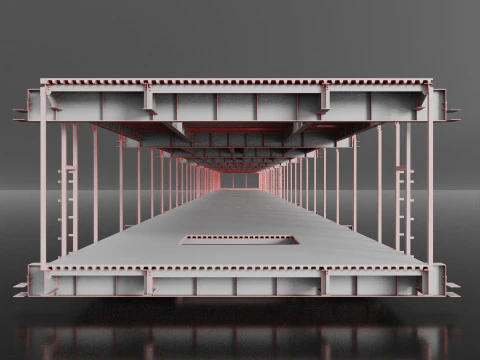 Industrial Metal Ramp 3D Model