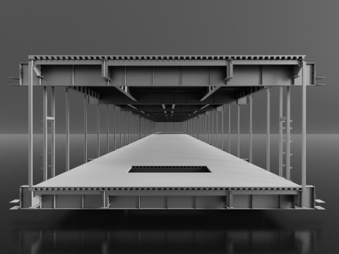 Industrial Metal Ramp 3D मॉडल