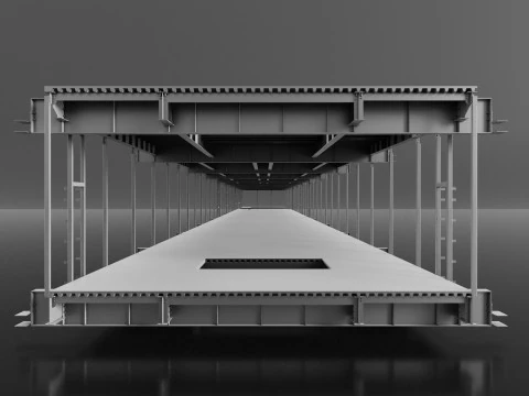 Industrial Metal Ramp 3D Model