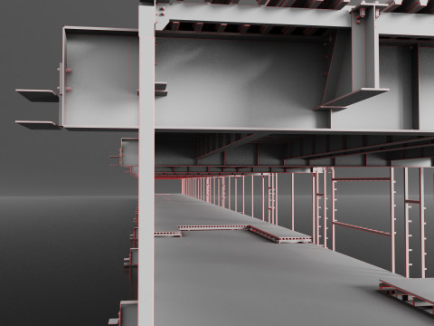 Industrial Metal Ramp 3D मॉडल