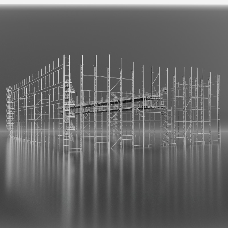 Industrial Metal Ramp 3Dモデル .c4d .max .obj .3ds .fbx .stl .blend 