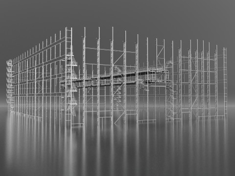 Industrial Metal Ramp 3D Model