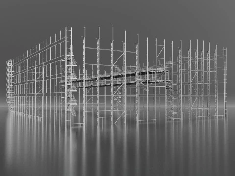 Industrielle Metallrampe 3D Modell