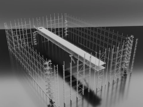 Industrial Metal Ramp 3D Model