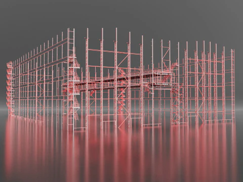 Industrial Metal Ramp 3D Model