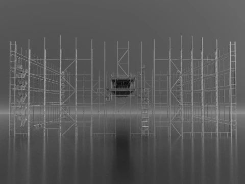 Industrial Metal Ramp 3D Model