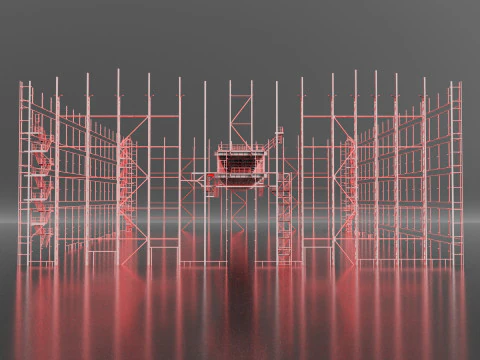 Industrial Metal Ramp 3D Model