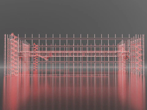 Industrial Metal Ramp 3D Model