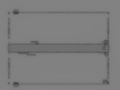Industrial Metal Ramp 3D Model