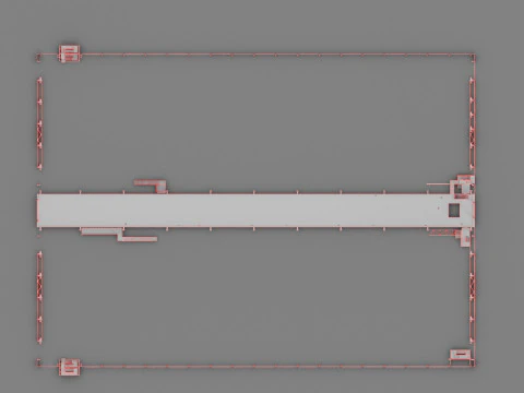 Industrial Metal Ramp 3D Model