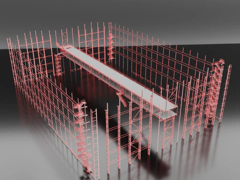 Industrial Metal Ramp 3D Model