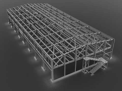 Industrieller Metallbau 3D Modell