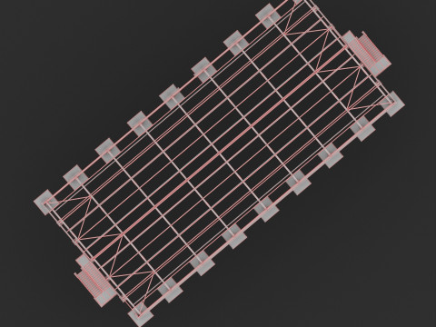 Industrial Metal Building Modello 3D