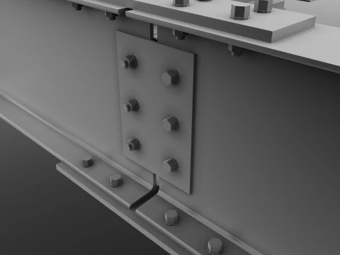 Industrial Metal Building 3D Model