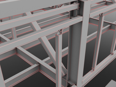 Industrial Metal Building Modello 3D
