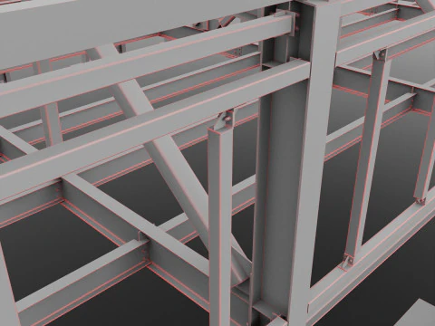 Industrial Metal Building 3D Model