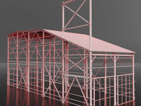 Grain Warehouse 3D Model