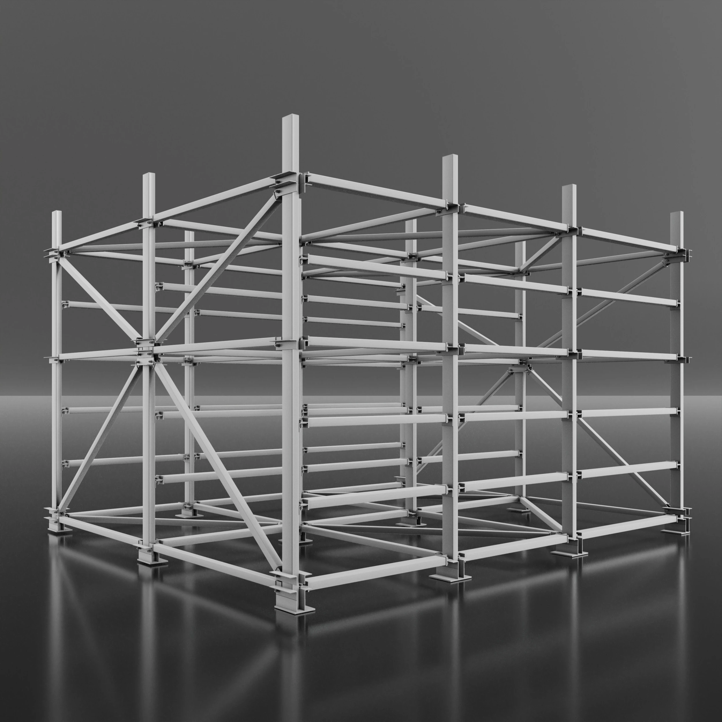 Rack Metal 3D Model .c4d .max .obj .3ds .fbx .stl .blend 