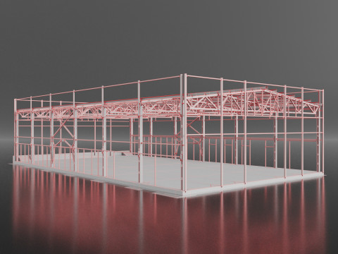 Industrial Metal Building 3Dモデル