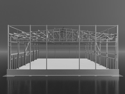 Industrial Metal Building 3Dモデル