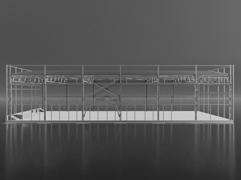 Industrial Metal Building 3Dモデル