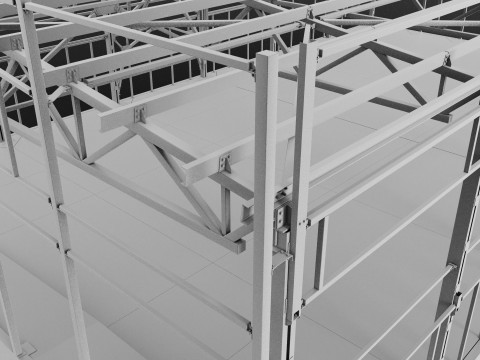Industrial Metal Building 3Dモデル