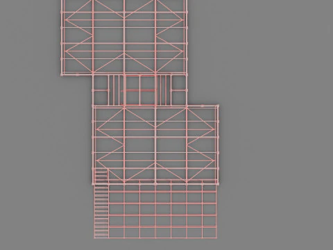 Metal Building 3D Model