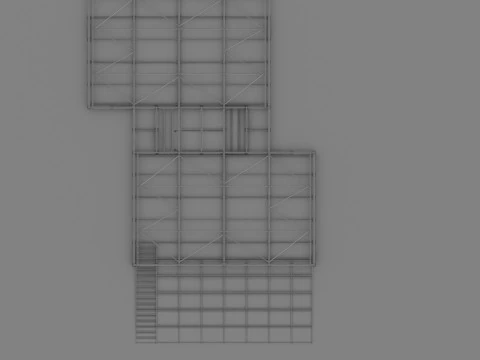 Metal Building 3D Model