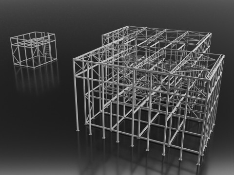 Metal Building Model 3D