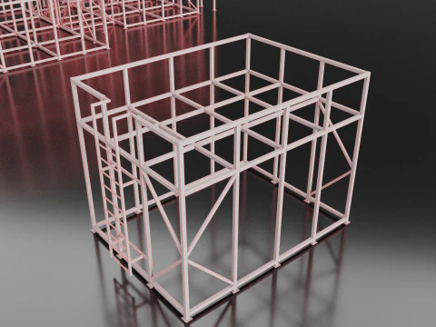 Metal Building 3D Model