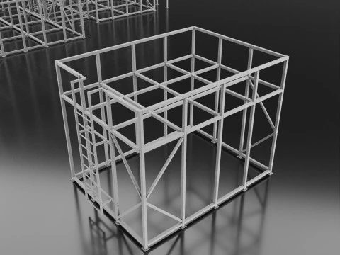 Metal Building 3D Model