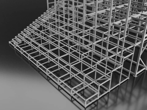 Metal Building 3D Model