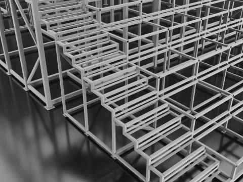 Metal Building 3D Model