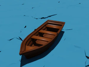 Wooden boat 3D Model