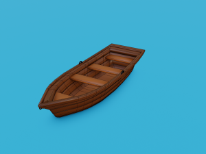 Wooden boat 3Dモデル