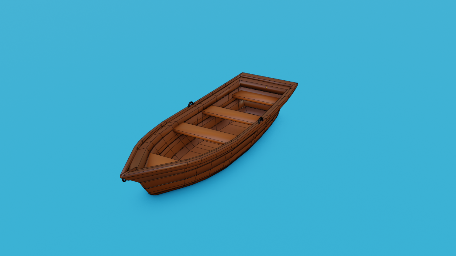 Wooden boat 3D Модель in Лодки 3DExport