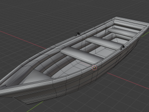 Wooden boat 3Dモデル
