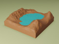 Isometric lake landscape 3D Models