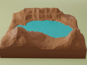 Isometric lake landscape 3D-Modell