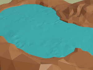 Isometric lake landscape 3D-Modell