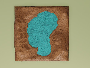 Isometric lake landscape 3D-Modell