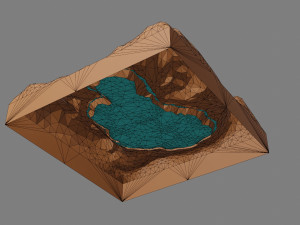 Isometric lake landscape 3D-Modell