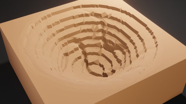 Isometric mining terrain Model 3D .c4d .max .obj .3ds .fbx .stl .blend 