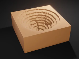 Isometric mining terrain 3D Model