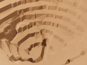 Isometric mining terrain Model 3D