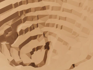 Isometric mining terrain 3D Model