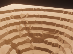 Isometric mining terrain Model 3D