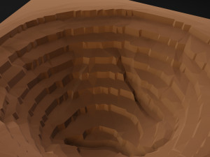 Isometric mining terrain Model 3D